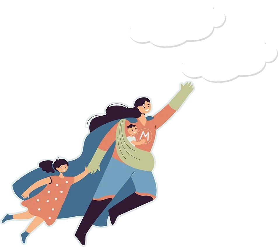 super mom flying with kids